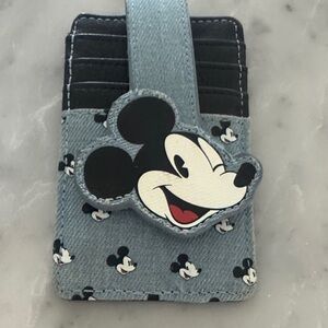 Disney Mickey Mouse Wallet Card Holder - Blue and Black